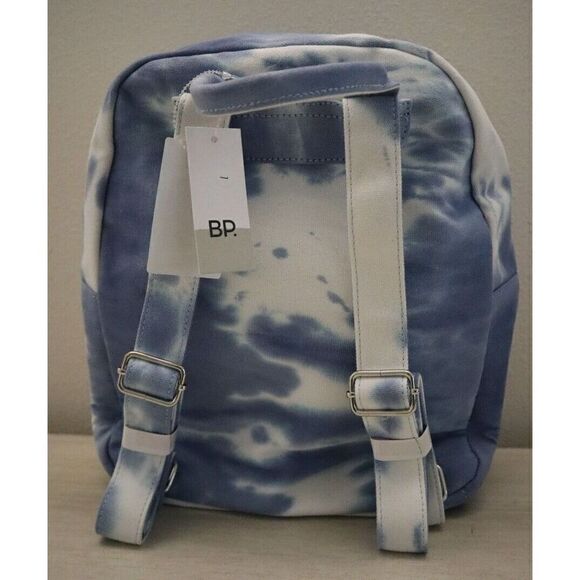 BP. Women's One Size Blue/White Adjustable Shoulder Strap Canvas Backpack - Picture 2 of 10